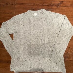 J. Crew Light Gray Crew Neck Sweater